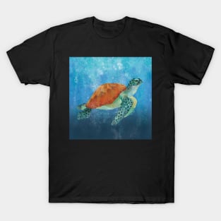 Green Sea Turtle - with background T-Shirt